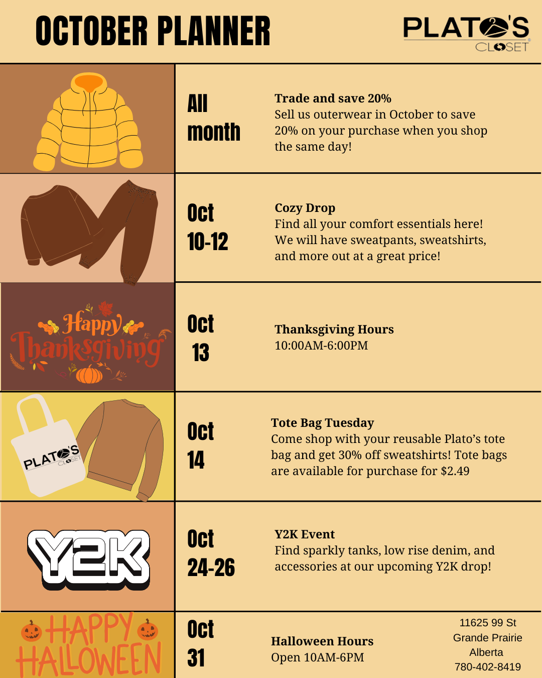 October planner